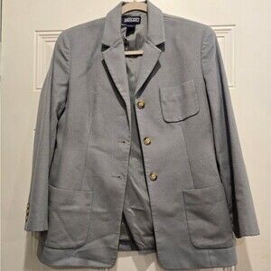 Women's Land's End Cashmere Wool Mid Gray Blazer, Size 6P
